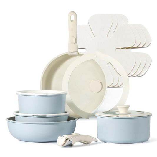 Detachable Handle Nonstick Cookware Set, 18pcs