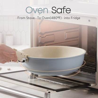 Detachable Handle Nonstick Cookware Set, 18pcs