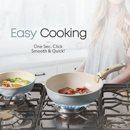 Detachable Handle Nonstick Cookware Set, 18pcs