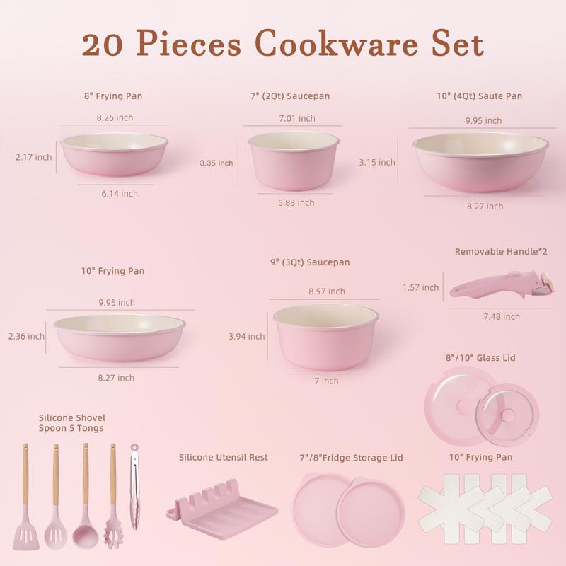 21 Pcs Nonstick Pots Pans Set