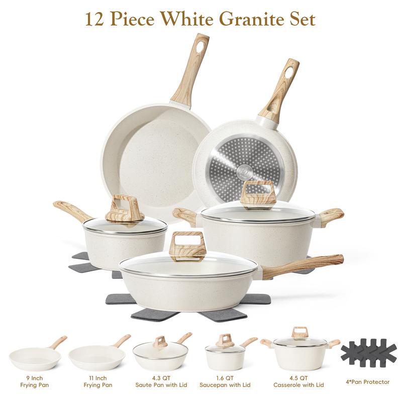 12-piece non-stick cookware set upgraded