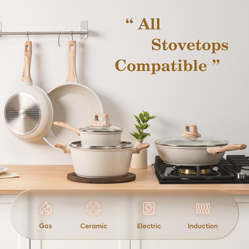 12-piece non-stick cookware set upgraded