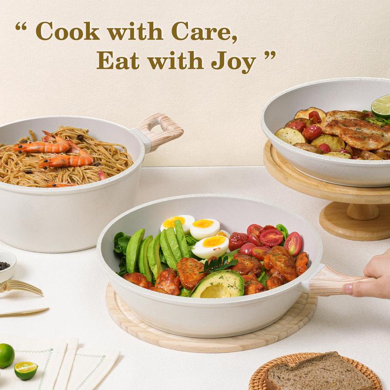 12-piece non-stick cookware set upgraded