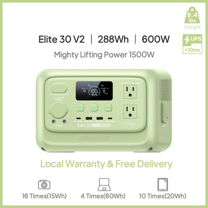 Portable Solar Generator 288Wh 600W AC