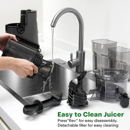 350W Slow Juicer, High Yield, Easy Clean
