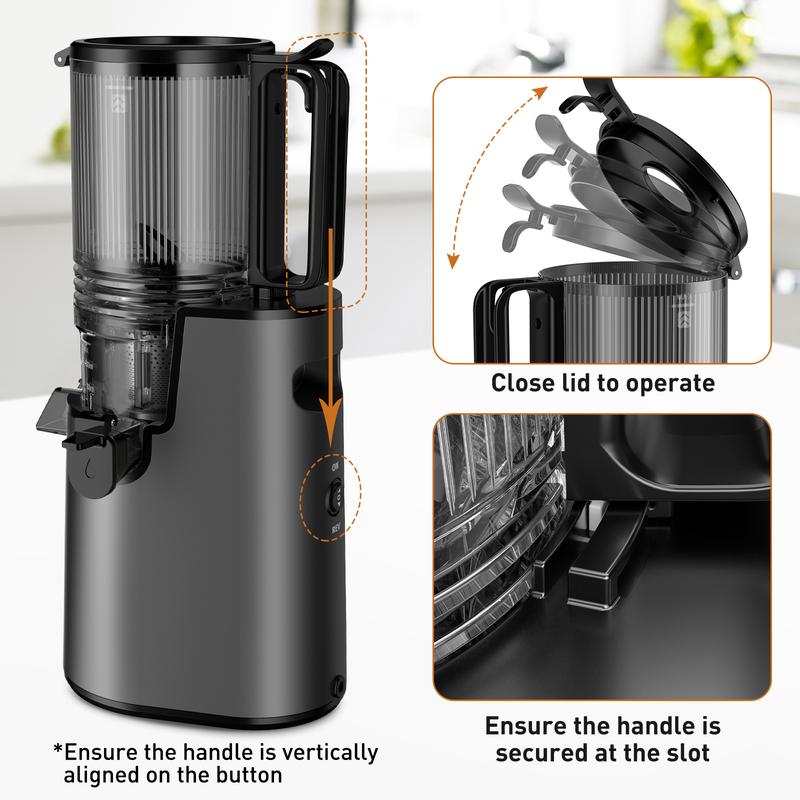 350W Slow Juicer, High Yield, Easy Clean